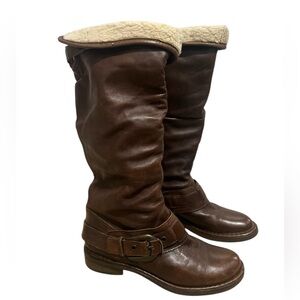 Dune London Shearling Fold Down Boots